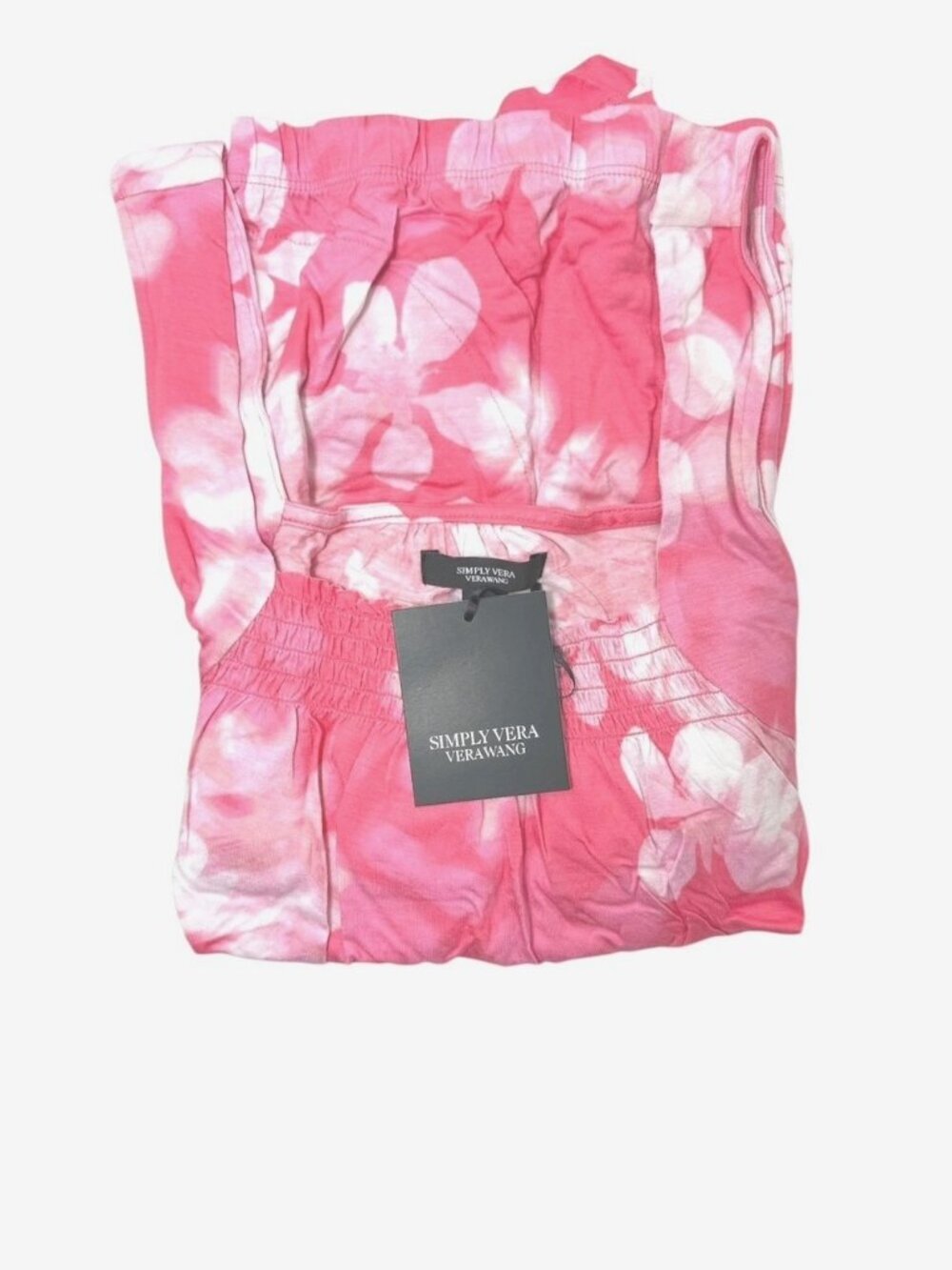 Simply Vera Wang Womens Coral Floral Tank & Shorts Pajama 2 Pc Sets Sz XL New - Picture 5 of 10